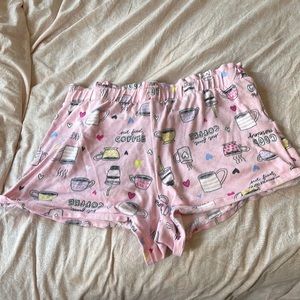 Coffee Themed Pajama shorts